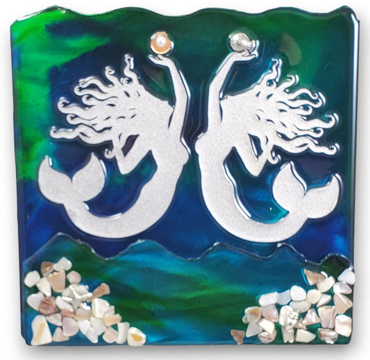 Metal Wall Art: Two Mermaids by Kristen Hoard