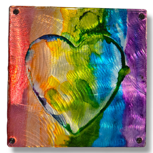 Rainbow Heart Art ($135)