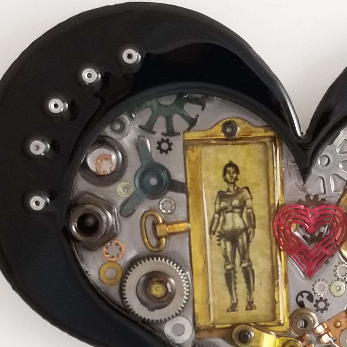 Steampunk Heart: Robot Love ($140) 10" x 8"